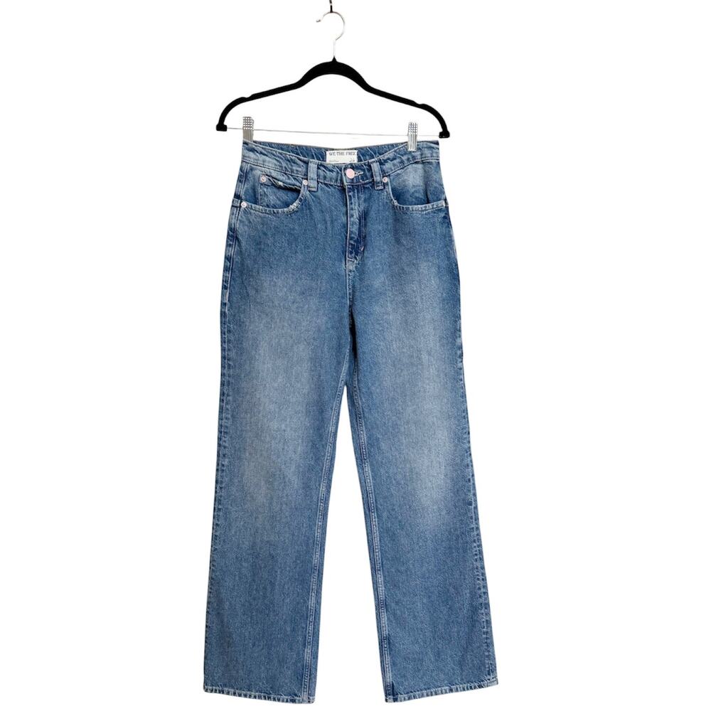 Free People We the Free Tinsley High Waist Straight Cargo Denim Jeans Size 26 - Picture 2 of 12